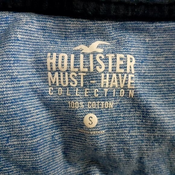 Hollister Men's ShortSleeve Logo Icon Crew Must Have Collection Heather BlueTee - Picture 7 of 7